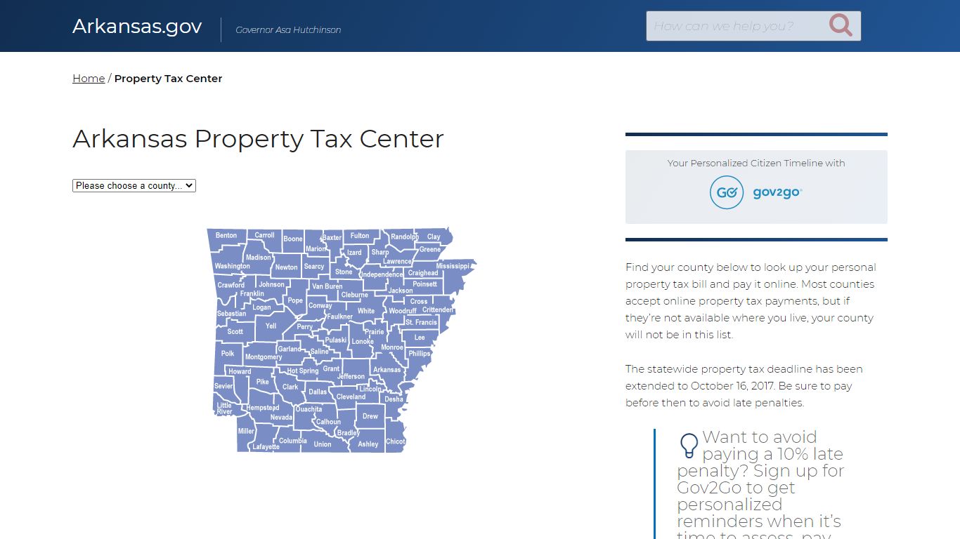 Arkansas Property Tax Center | Arkansas.gov